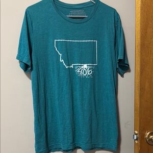 Montana 406 State Shirt in Teal Size L Unisex